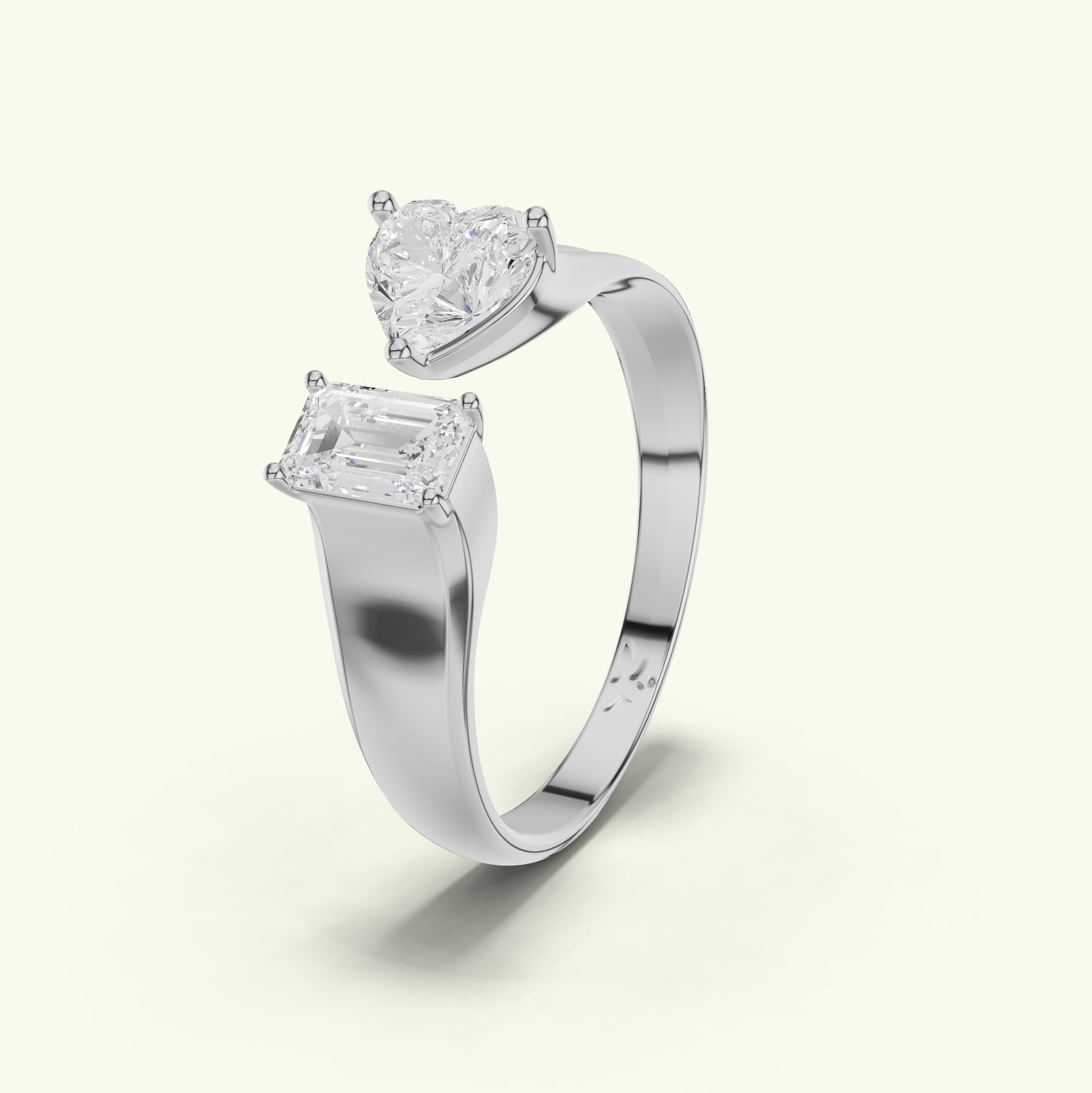 Aurien Crest Diamond Engagement Ring