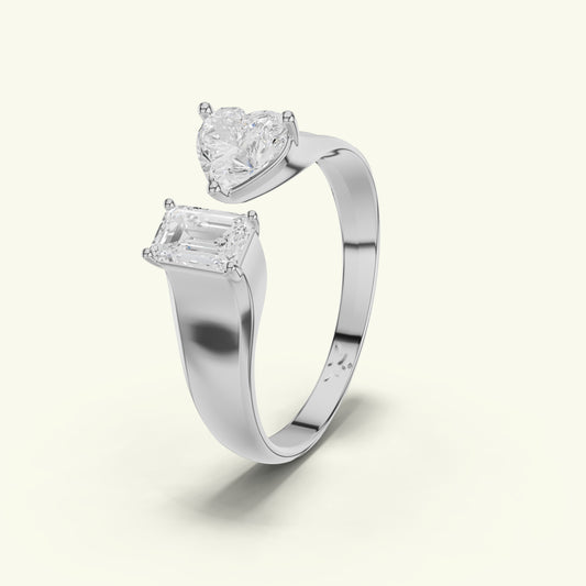 Aurien Crest Diamond Engagement Ring