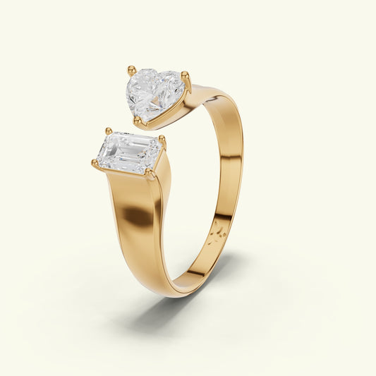 Aurien Crest Diamond Engagement Ring