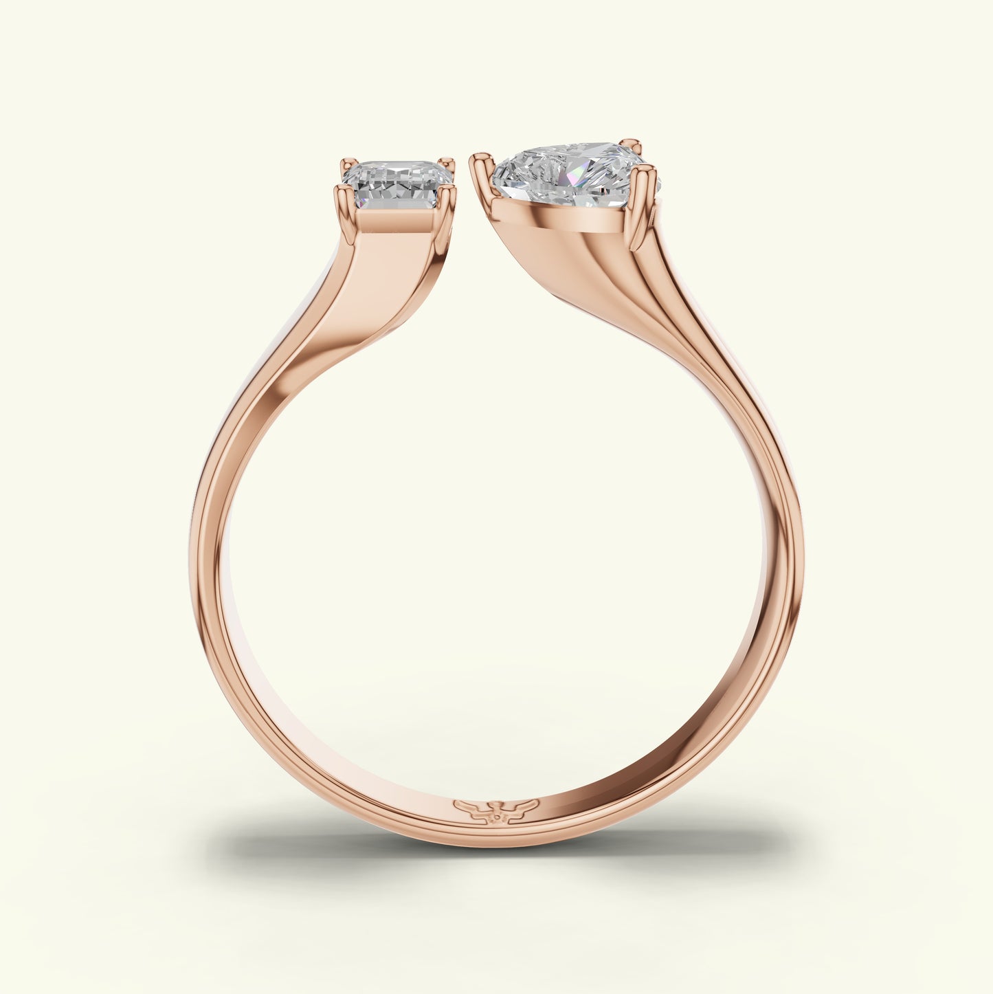 Aurien Crest Diamond Engagement Ring