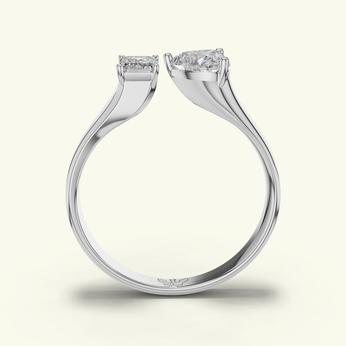 Aurien Crest Diamond Engagement Ring