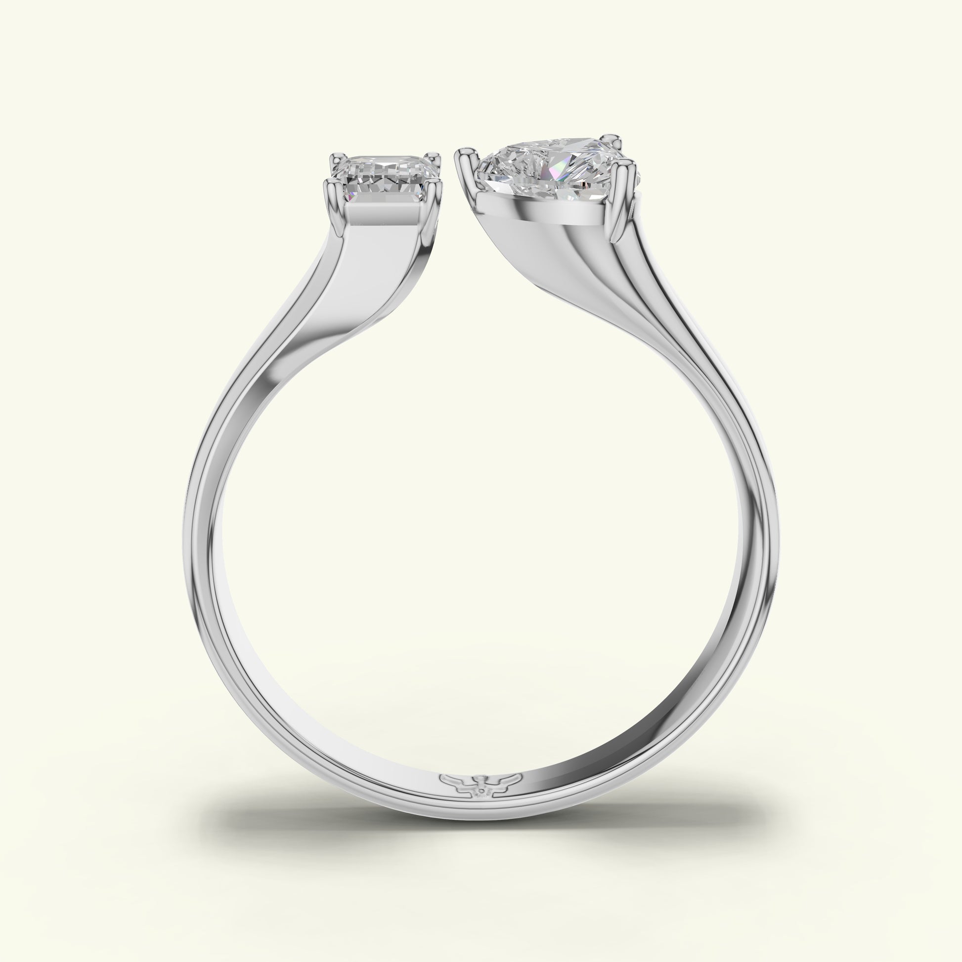 Aurien Crest Diamond Engagement Ring