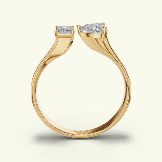 Aurien Crest Diamond Engagement Ring