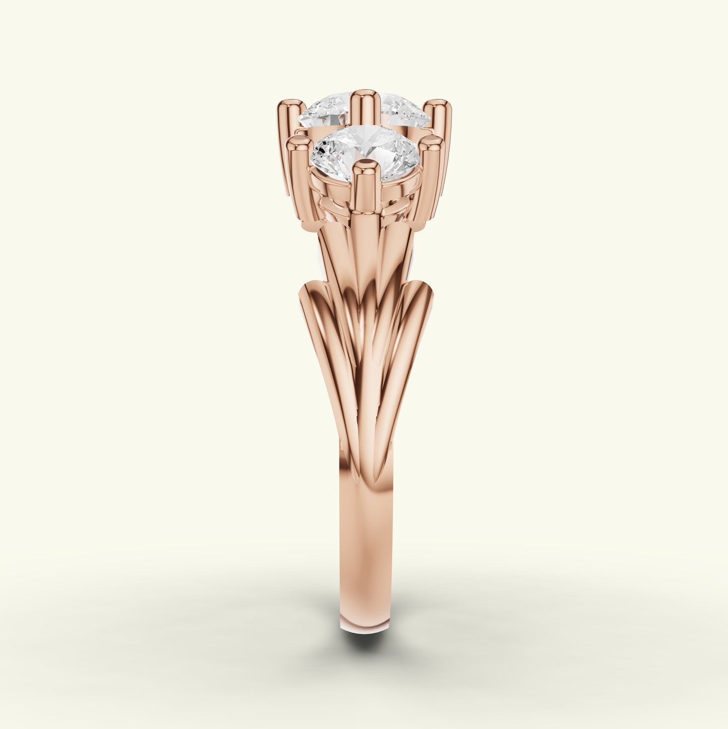 Lioren Trio Diamond Engagement Ring