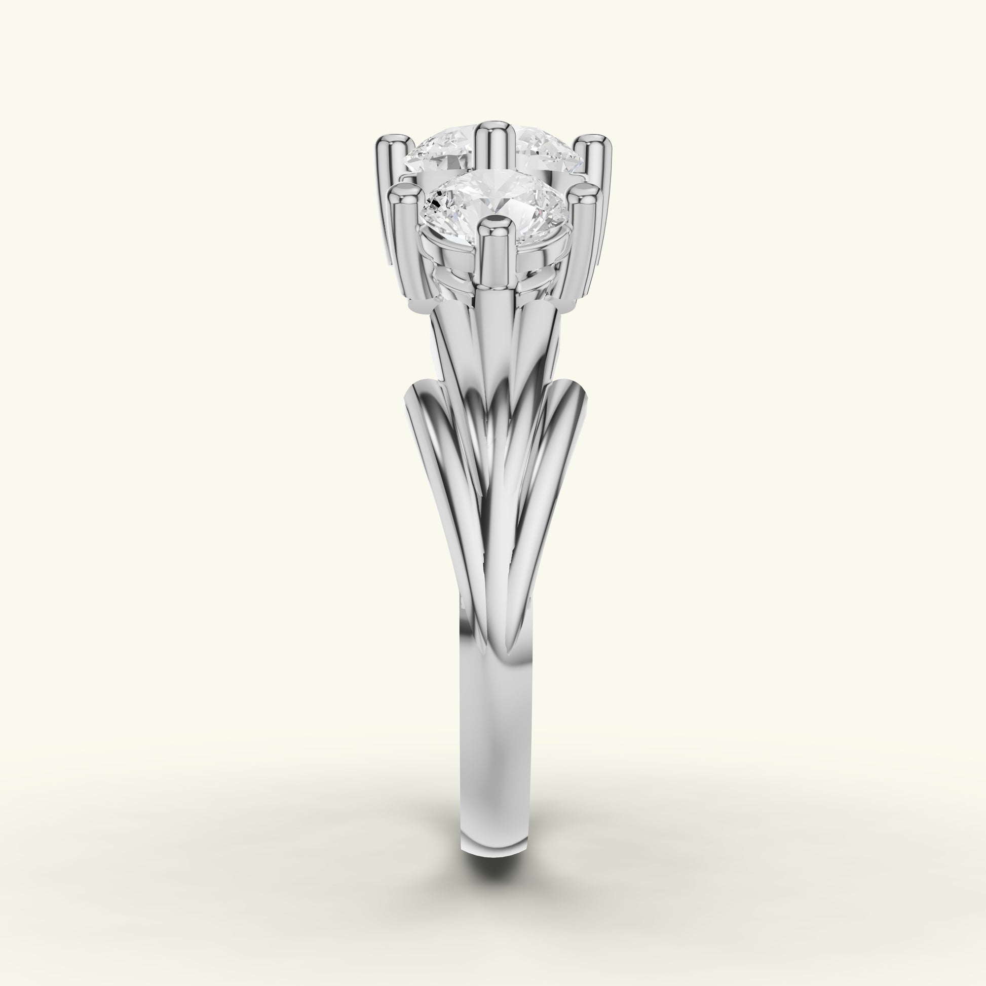 Lioren Trio Diamond Engagement Ring