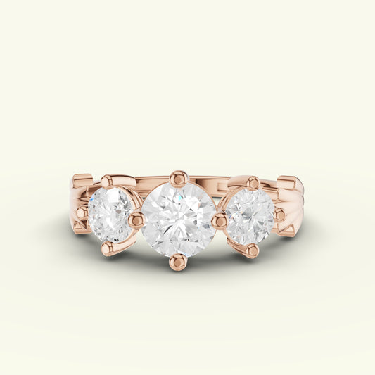Lioren Trio Diamond Engagement Ring