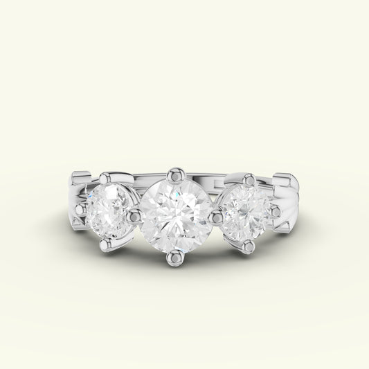 Lioren Trio Diamond Engagement Ring