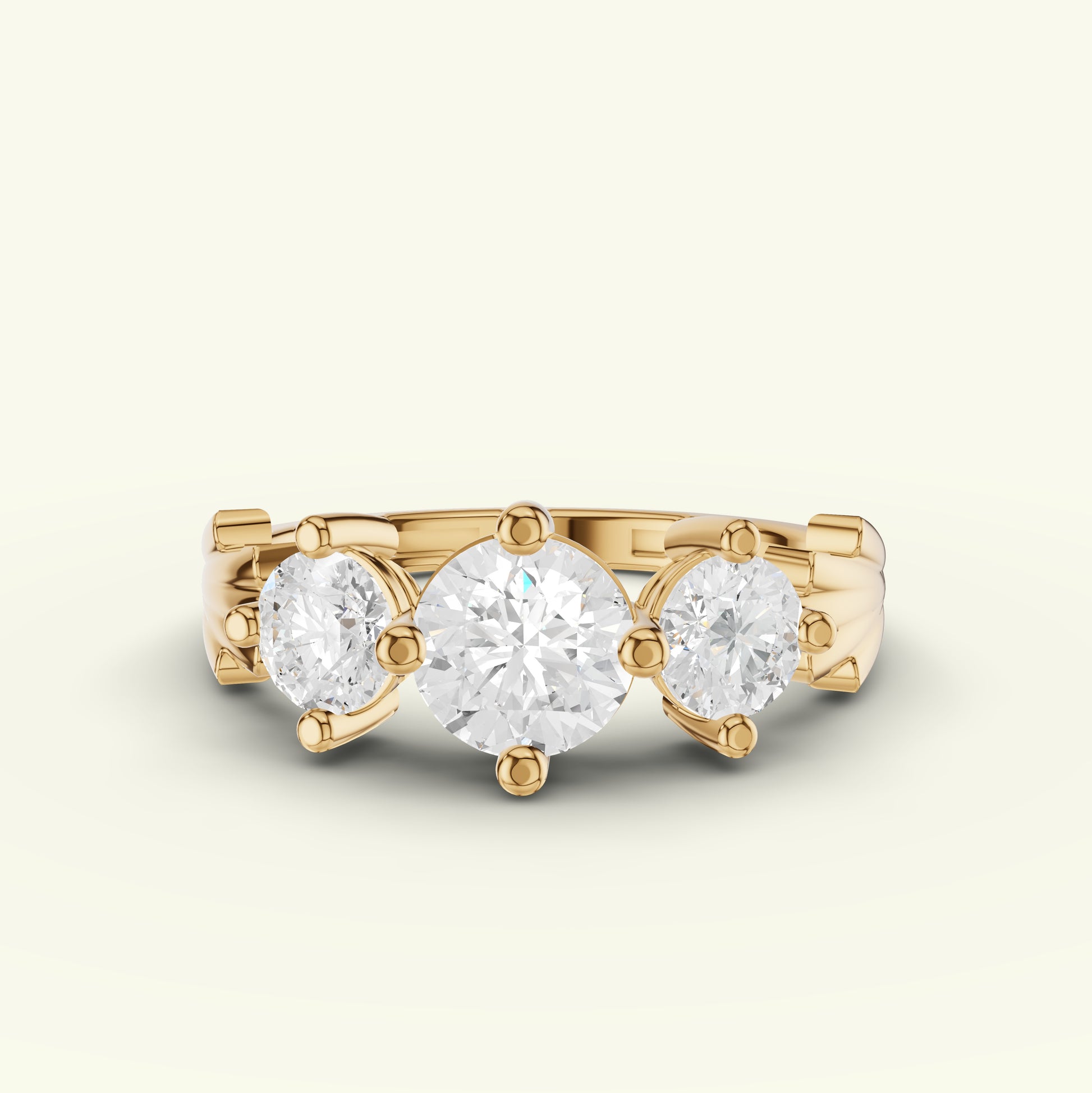Lioren Trio Diamond Engagement Ring