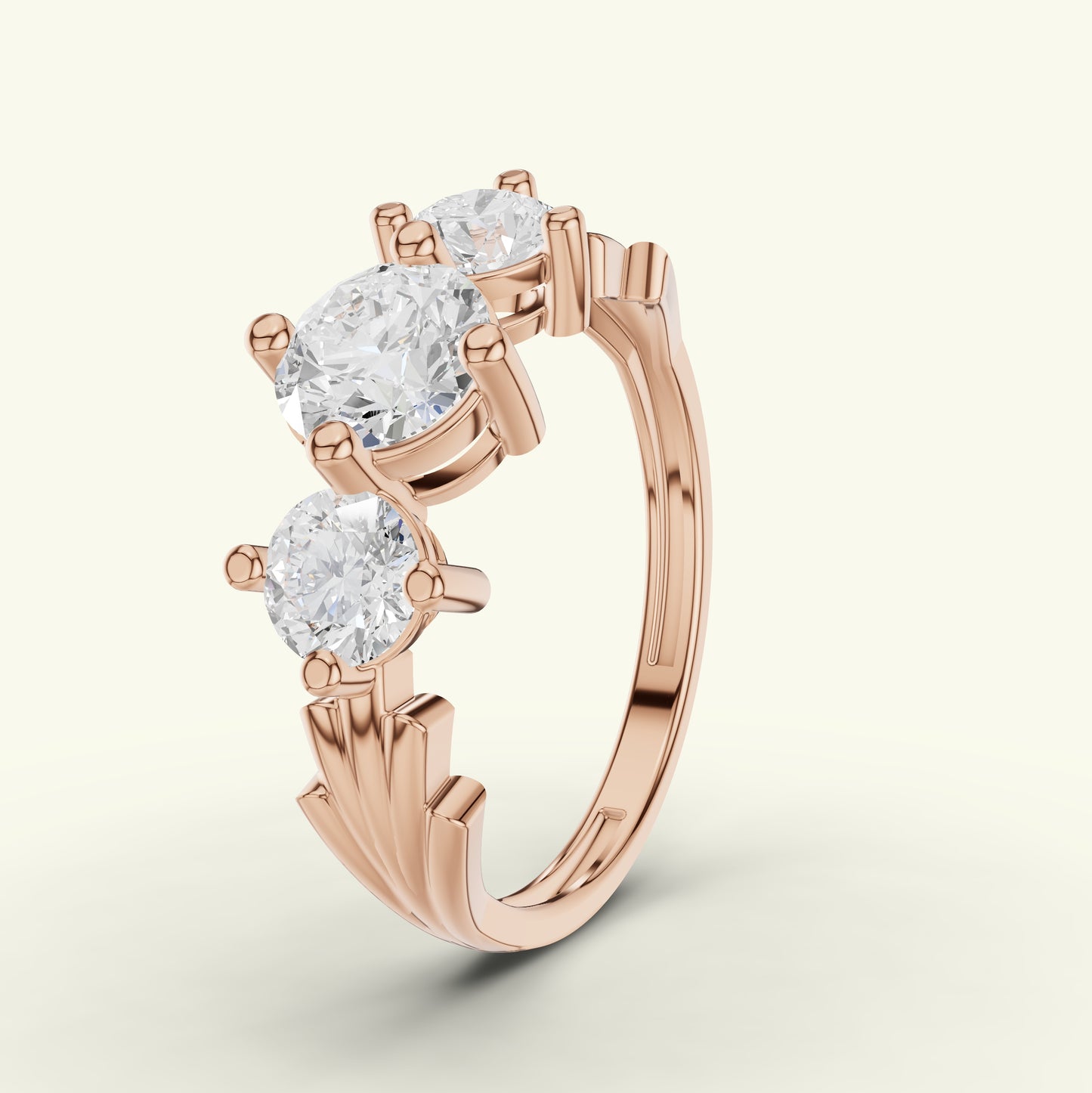 Lioren Trio Diamond Engagement Ring