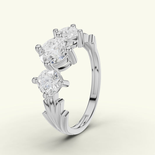 Lioren Trio Diamond Engagement Ring
