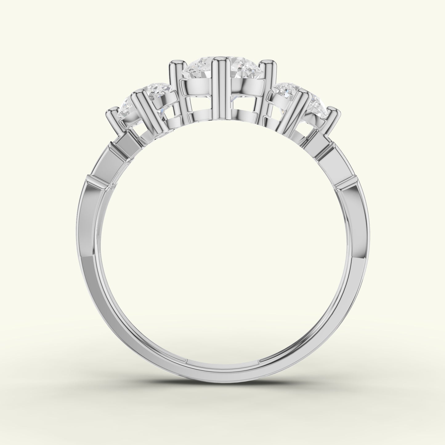 Lioren Trio Diamond Engagement Ring