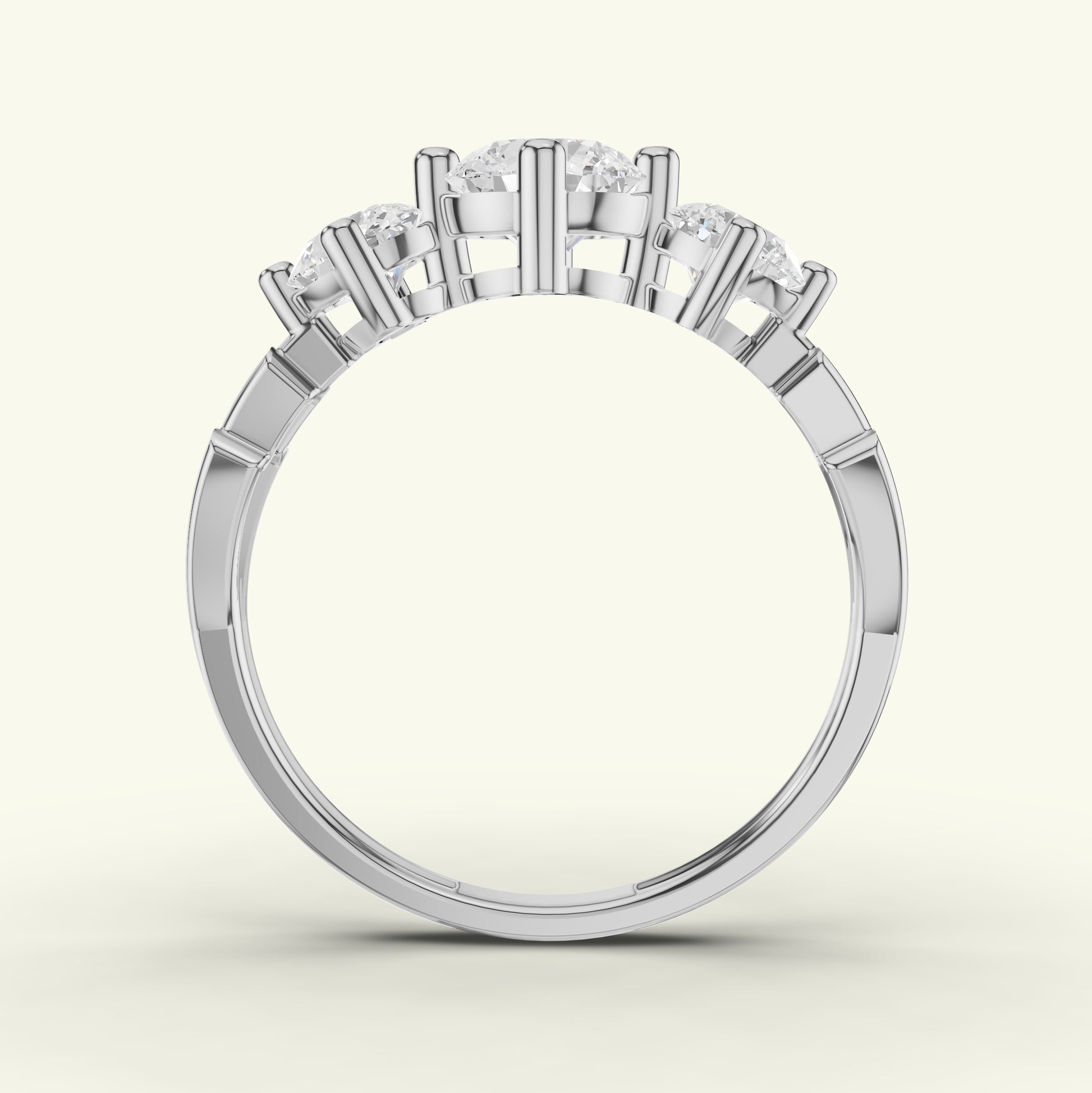 Lioren Trio Diamond Engagement Ring