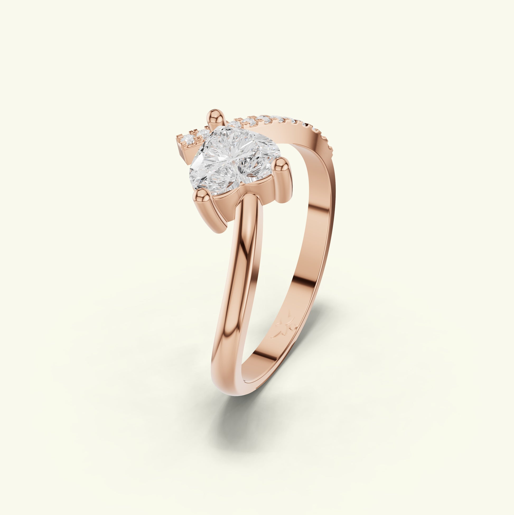Solara Crest Diamond Engagement Ring