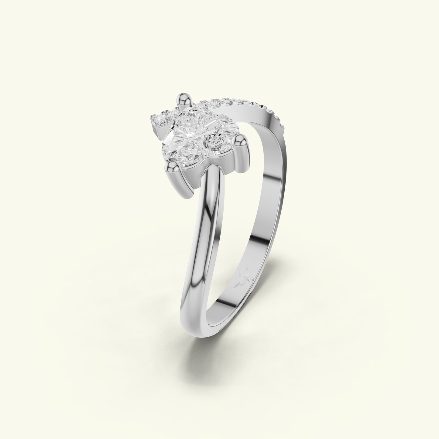 Solara Crest Diamond Engagement Ring
