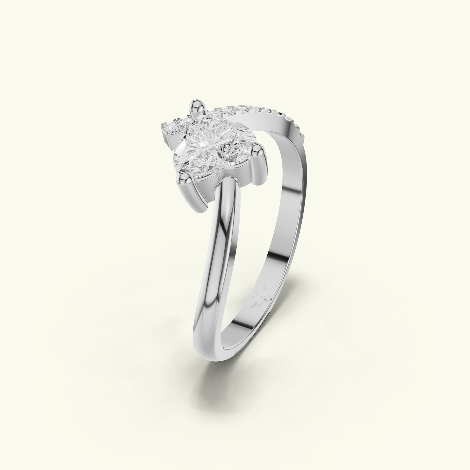 Solara Crest Diamond Engagement Ring