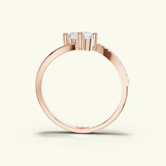 Solara Crest Diamond Engagement Ring