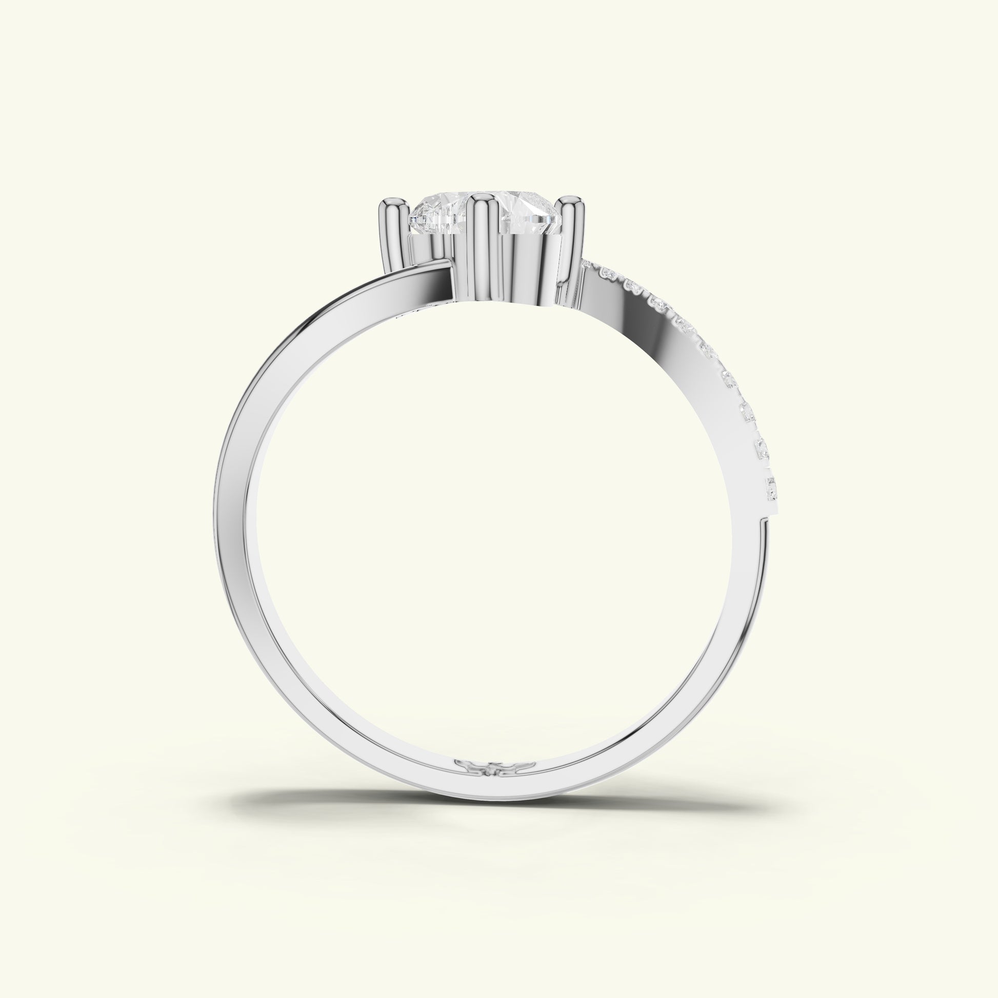 Solara Crest Diamond Engagement Ring
