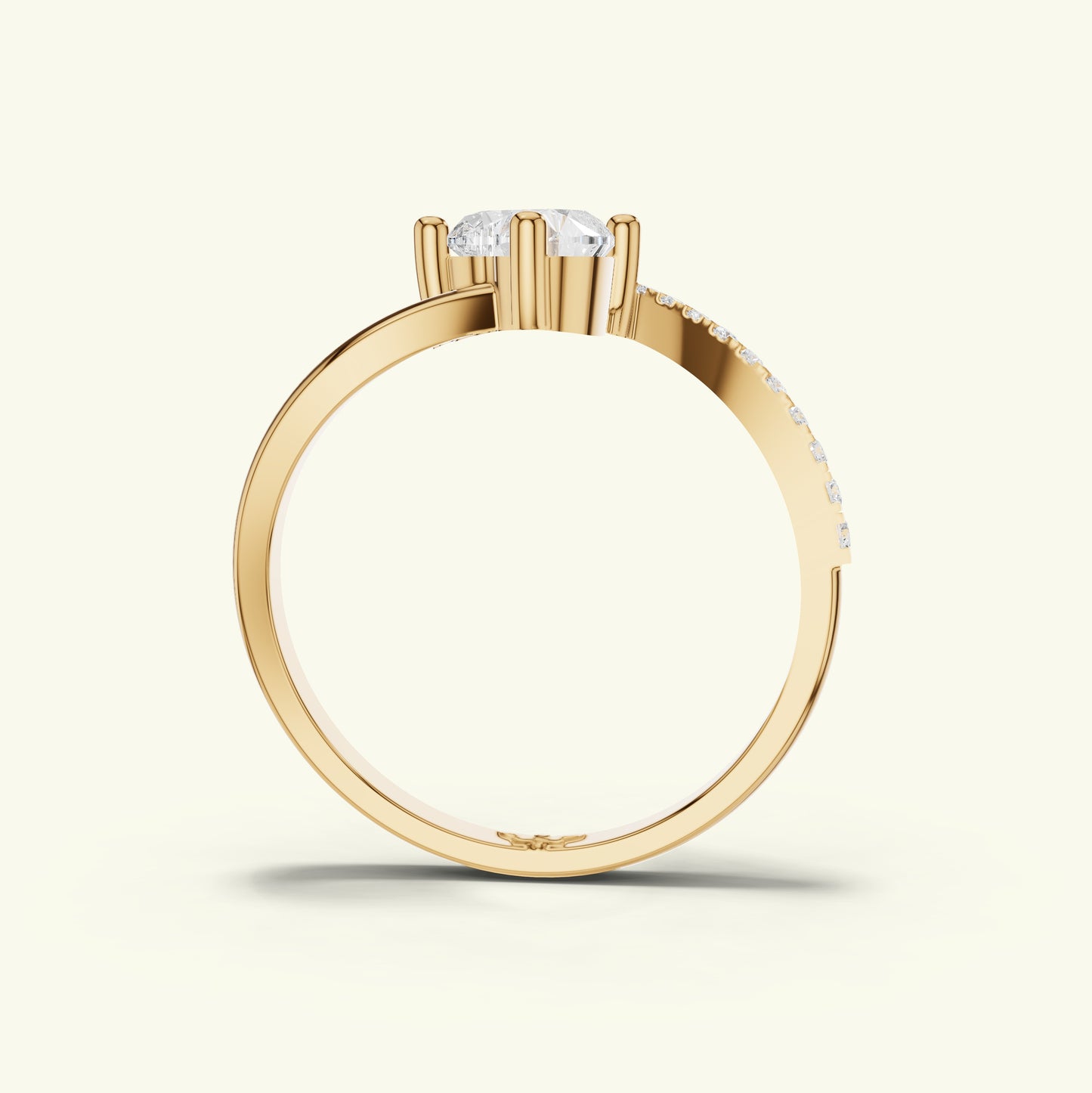 Solara Crest Diamond Engagement Ring