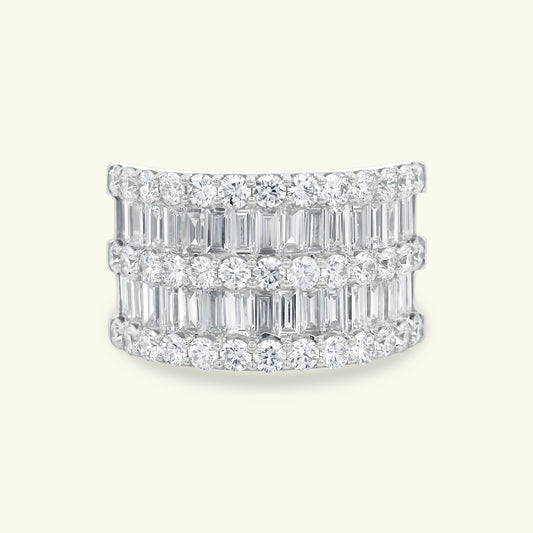 Arvaya Band Diamond Cocktail Ring