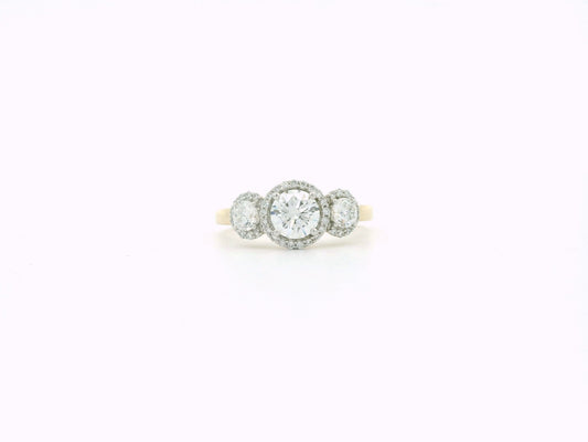Orvyn Halo Diamond Engagement Ring