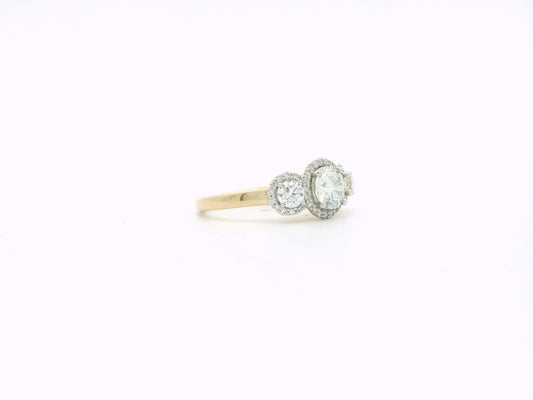 Orvyn Halo Diamond Engagement Ring