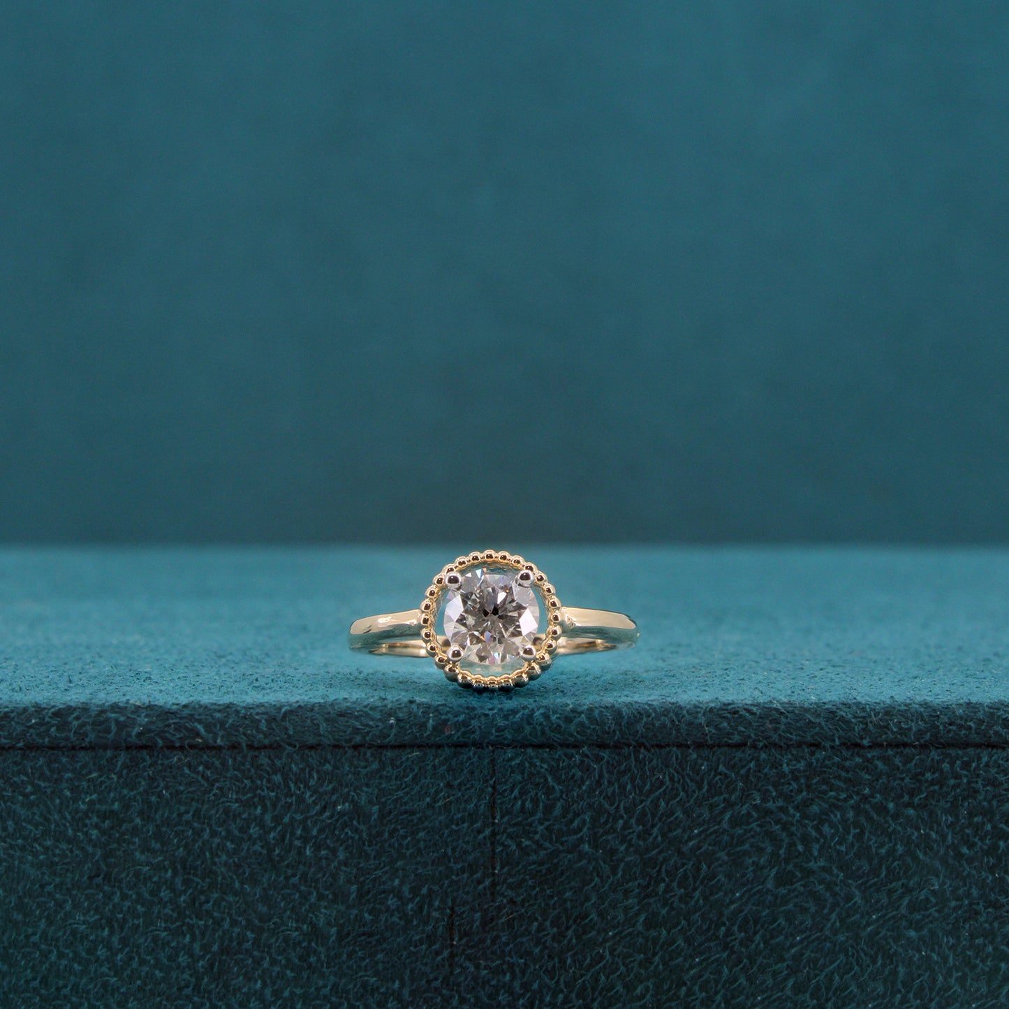 Elyria Crest Diamond Solitaire Ring