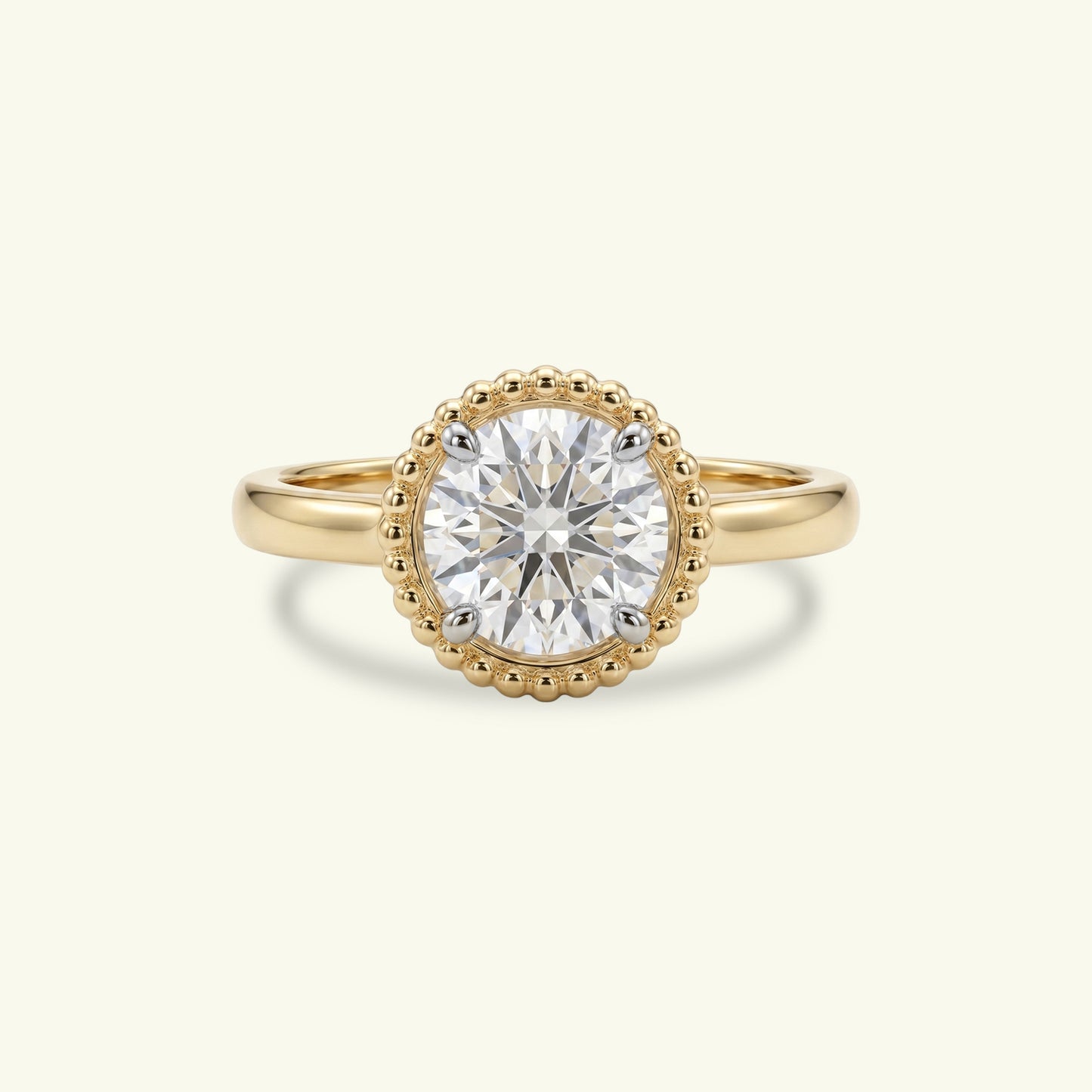 Elyria Crest Diamond Solitaire Ring