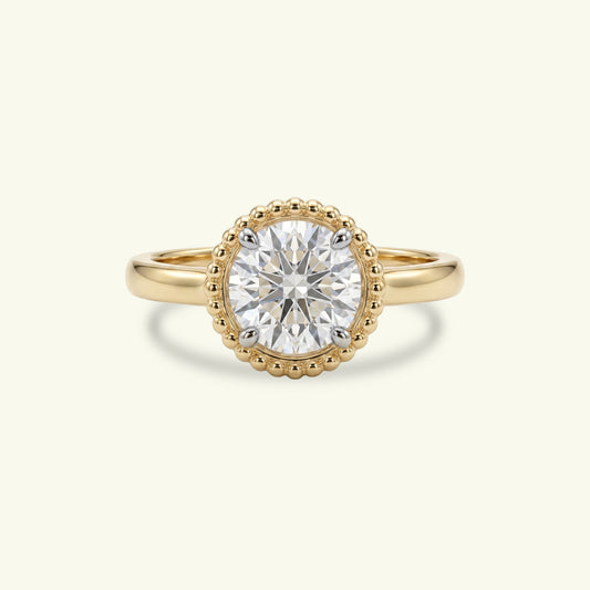 Elyria Crest Diamond Solitaire Ring