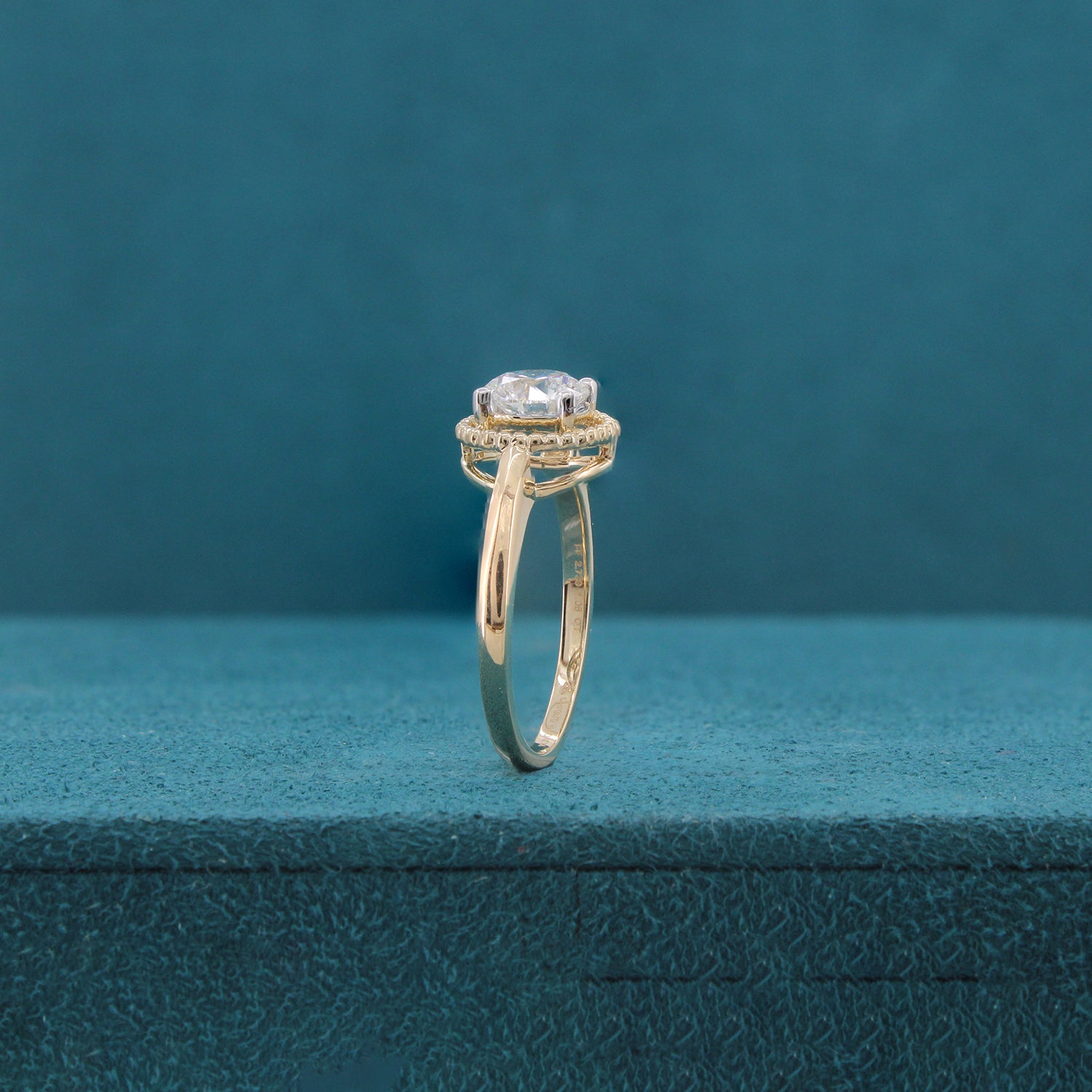 Elyria Crest Diamond Solitaire Ring