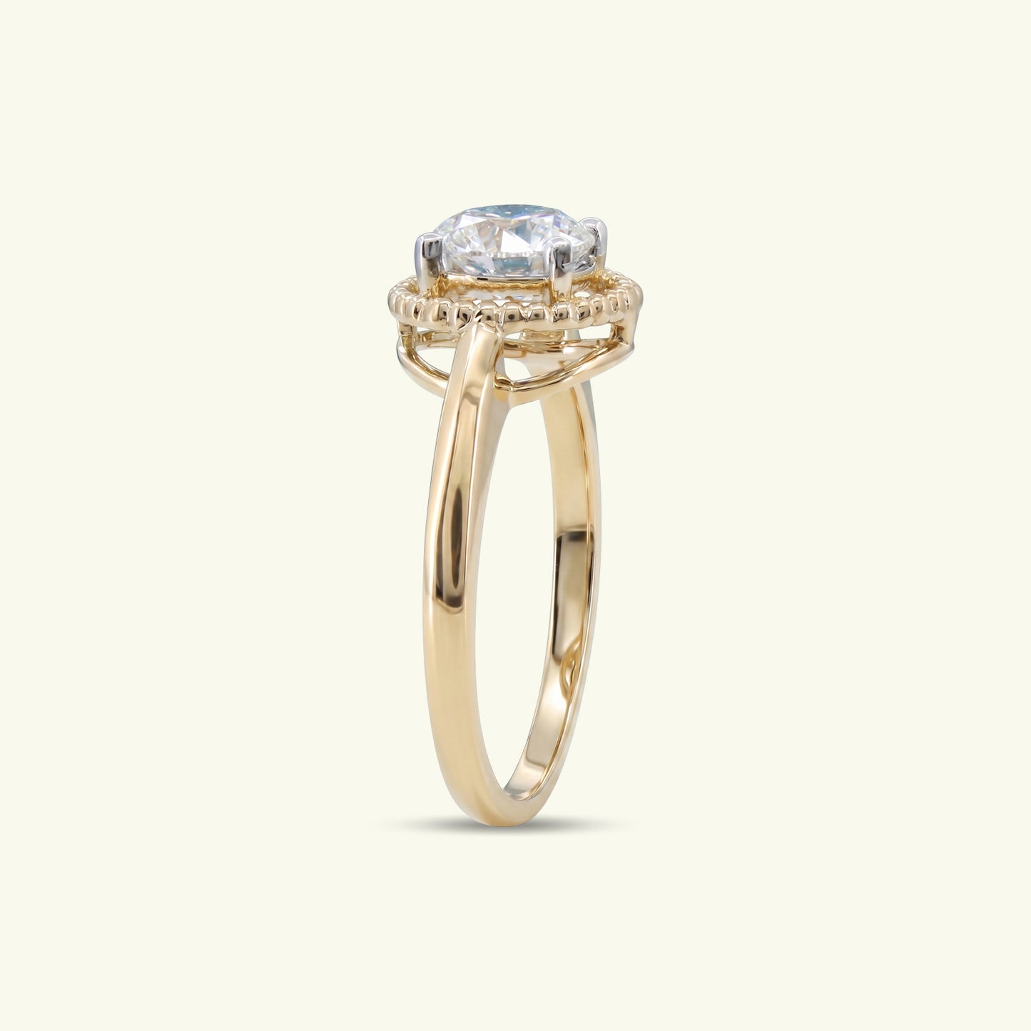 Elyria Crest Diamond Solitaire Ring