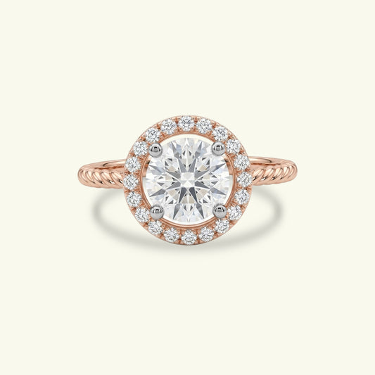 Mirielle Arc Diamond Solitaire Ring
