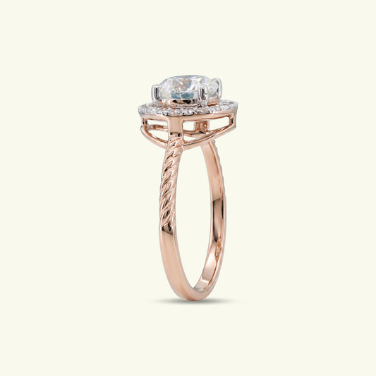 Mirielle Arc Diamond Solitaire Ring