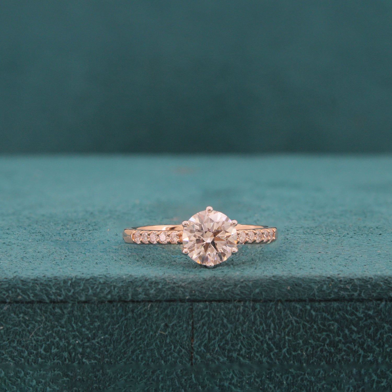 Selvian Crest Diamond Solitaire Ring