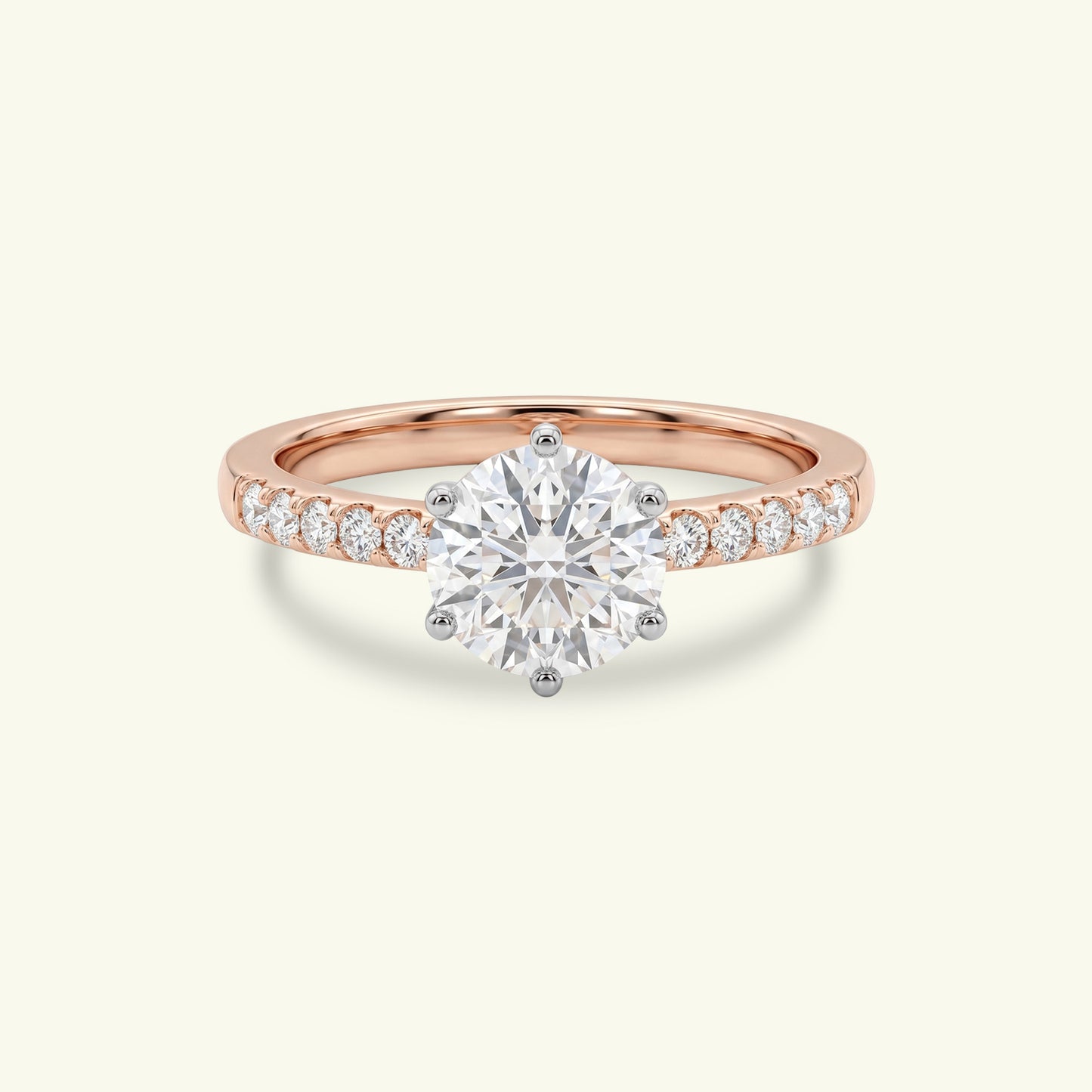 Selvian Crest Diamond Solitaire Ring