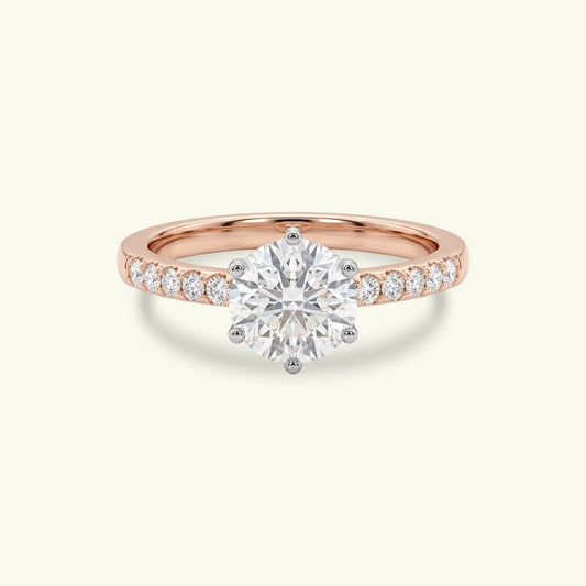 Selvian Crest Diamond Solitaire Ring