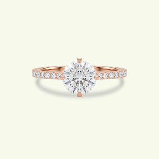 Elverin Halo Diamond Solitaire Ring
