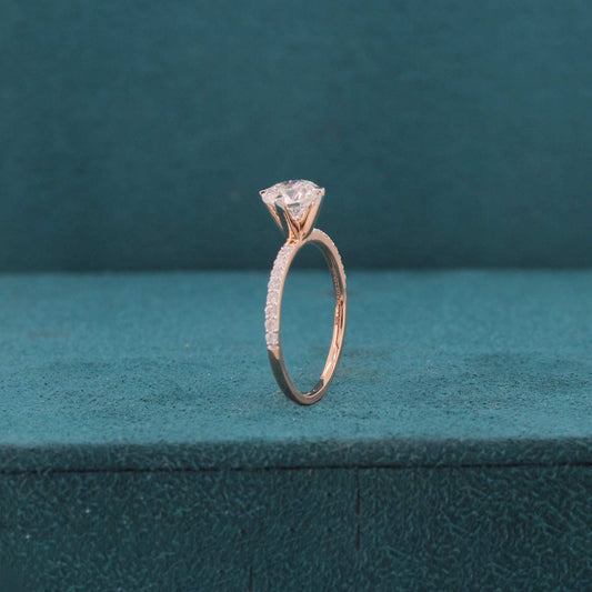 Elverin Halo Diamond Solitaire Ring