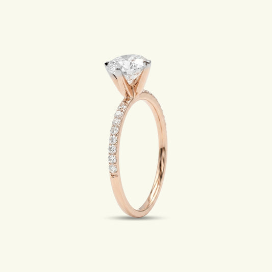 Elverin Halo Diamond Solitaire Ring