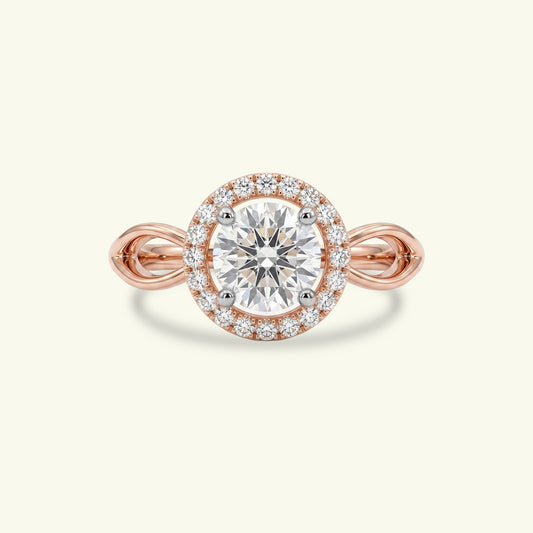Lureva Crest Diamond Solitaire Ring