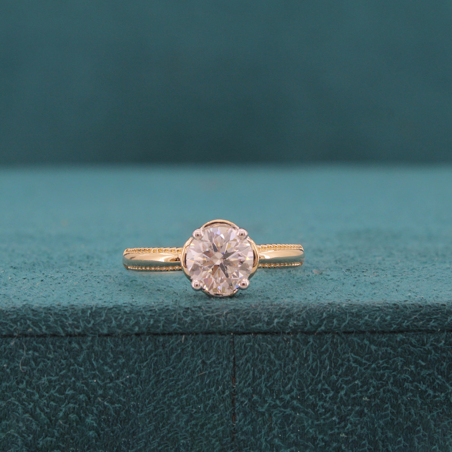 Neralia Path Diamond Solitaire Ring