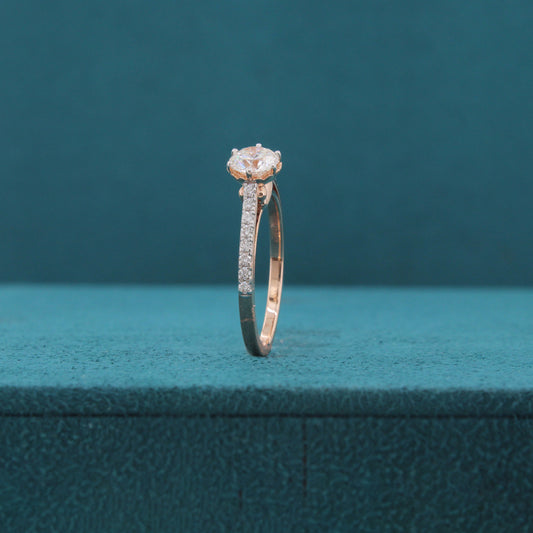 Selmira Crest Diamond Solitaire Ring