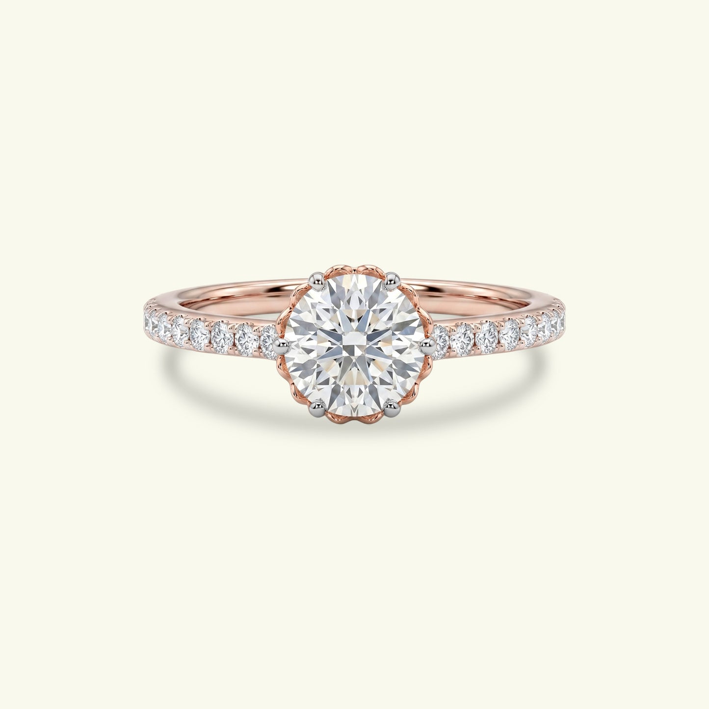 Selmira Crest Diamond Solitaire Ring