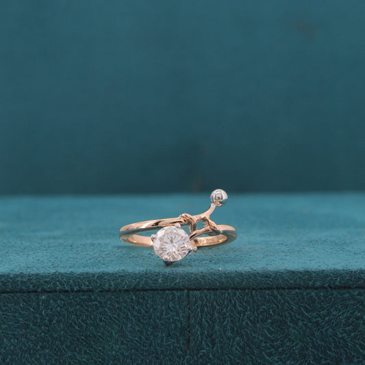 Elyndra Path Diamond Solitaire Ring