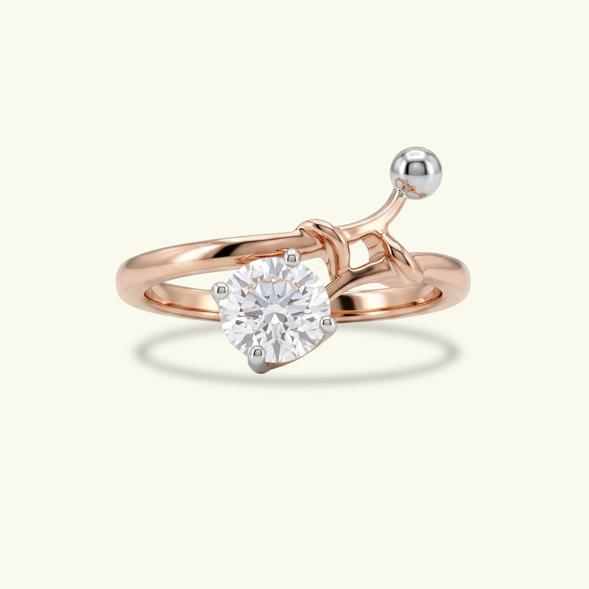 Elyndra Path Diamond Solitaire Ring