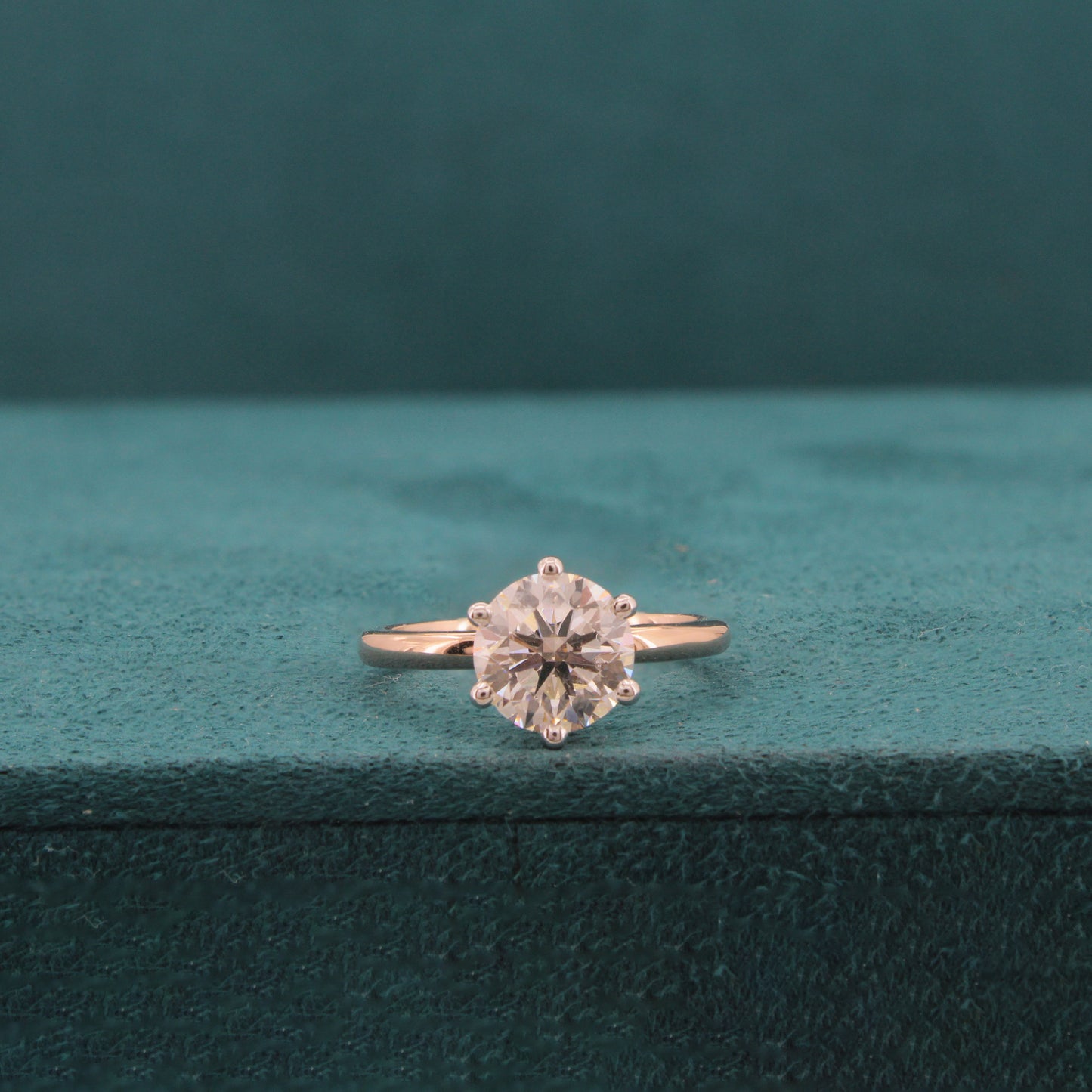 Selvarin Peak Diamond Solitaire Ring