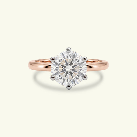 Selvarin Peak Diamond Solitaire Ring