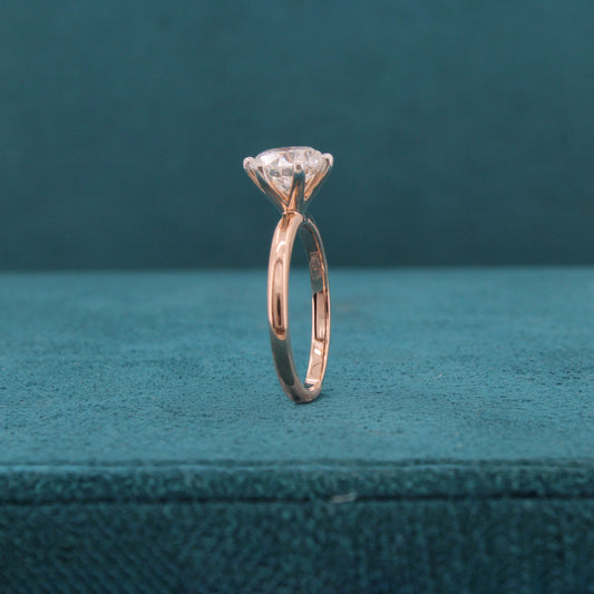 Selvarin Peak Diamond Solitaire Ring