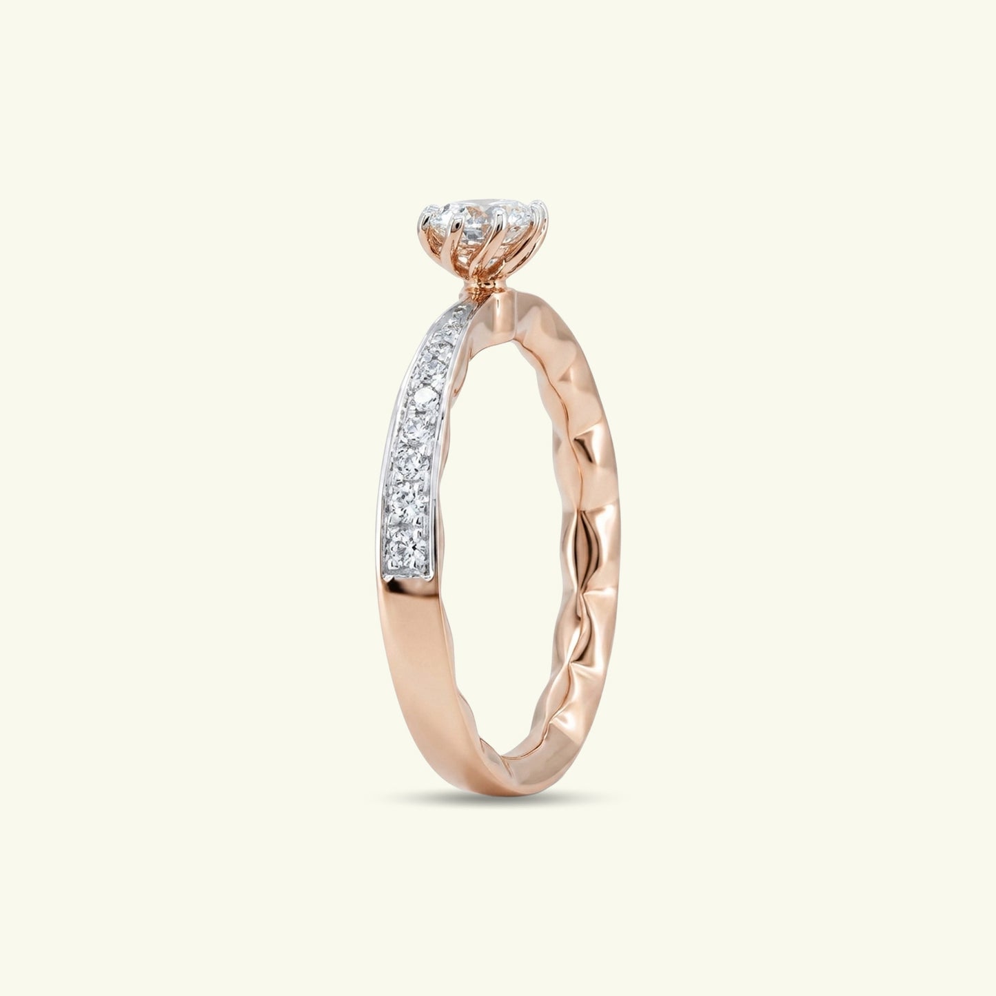 Aravelle Rise Diamond Solitaire Ring