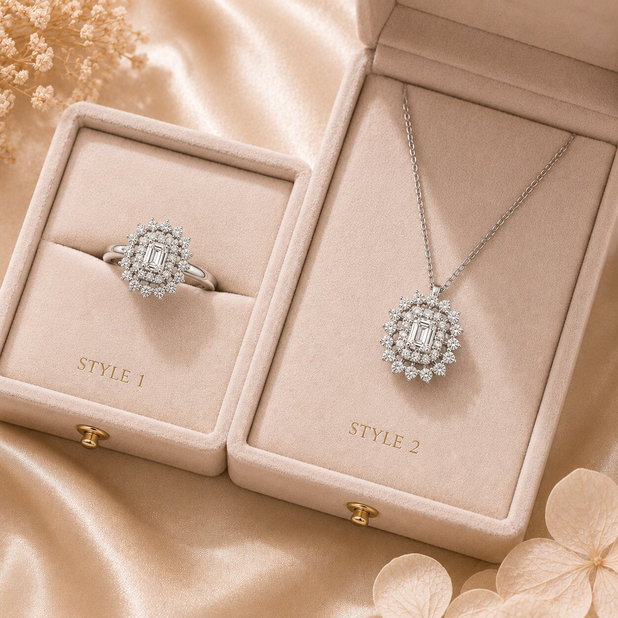 Convertible ring-to-pendant diamond jewellery design