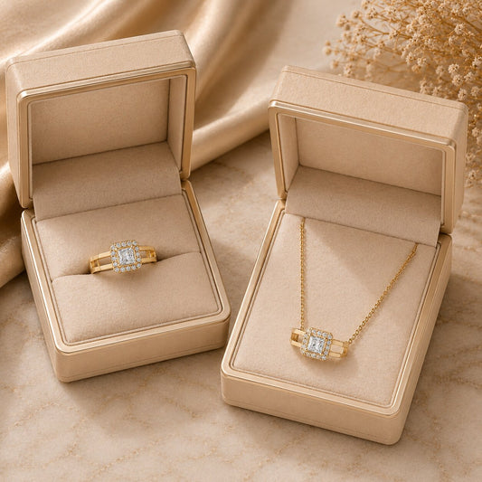 Convertible ring-to-pendant diamond jewellery design
